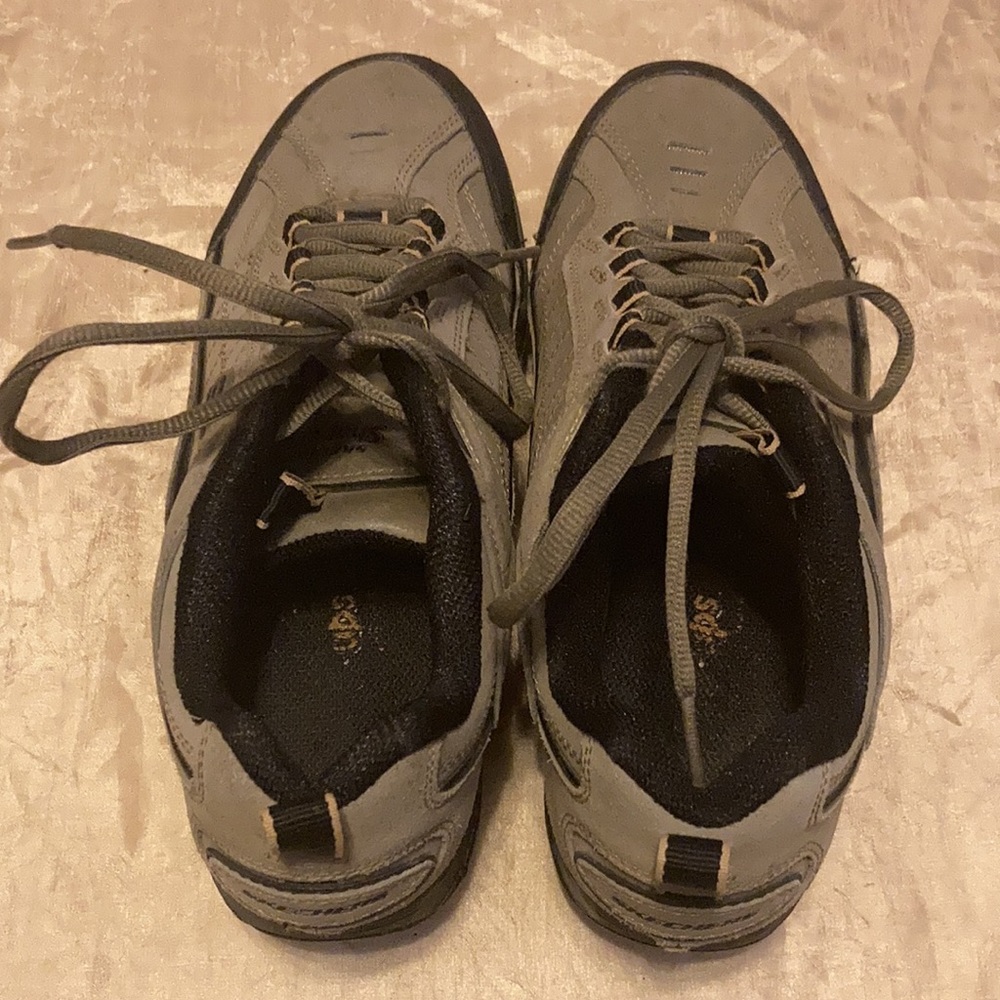 Skechers Shape-ups Gray Lace Up Sneakers - Picture 4 of 8